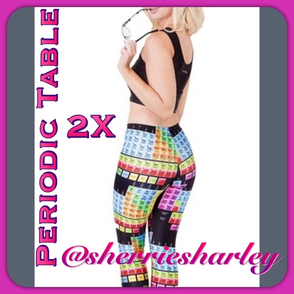 ➕Plus Size 2X Periodic Table Workout Pants 💜 EUC - Picture 2 of 7